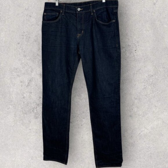 Brand New Men's Robert Graham Resist Kipling Tailored Fit Dark Blue Indigo Jeans - Picture 1 of 11